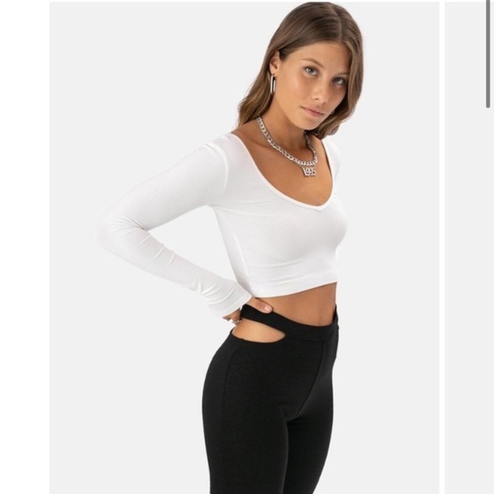 Adika long sleeve ribbed crop top